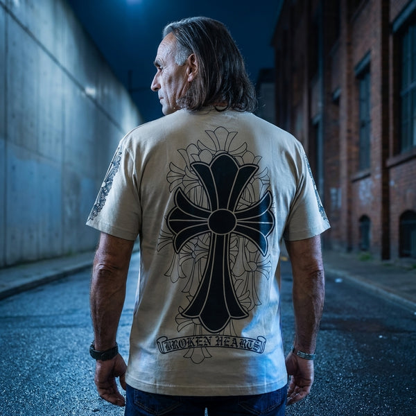 T-Shirt - Broken Hearts Cross