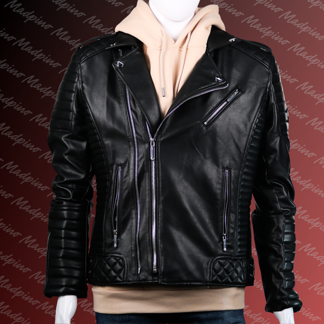Lederjacke Prestige Homme – Biker-Style