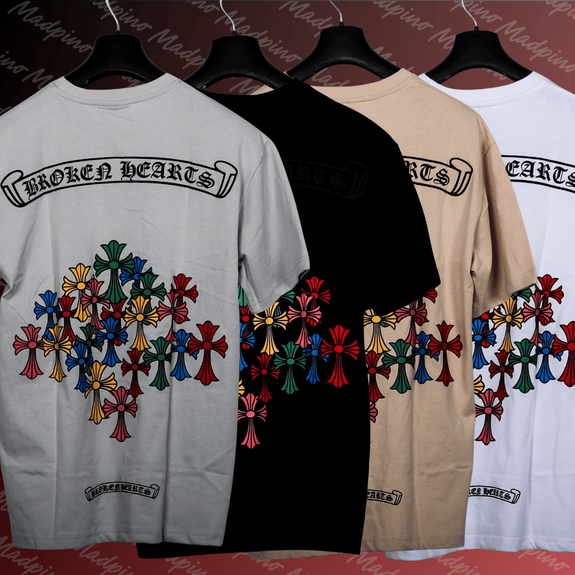 T-Shirt - Broken Hearts Crosses