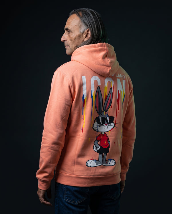 Icon Milano Hoodie - Lepre in Coral