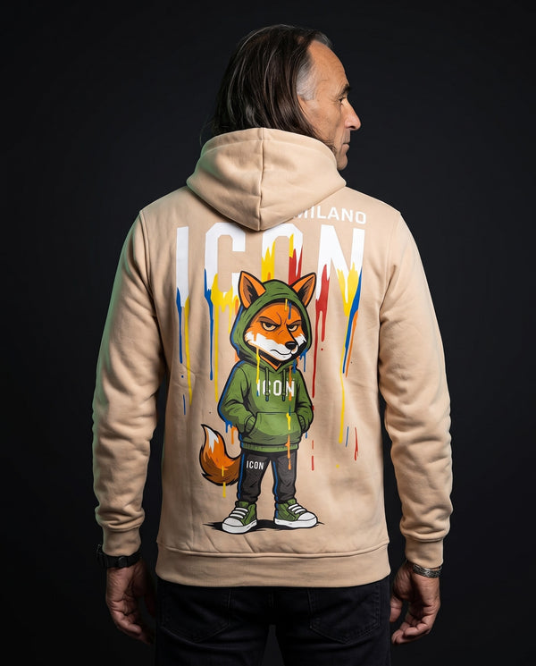 Icon Milano Hoodie - Volpe in Beige