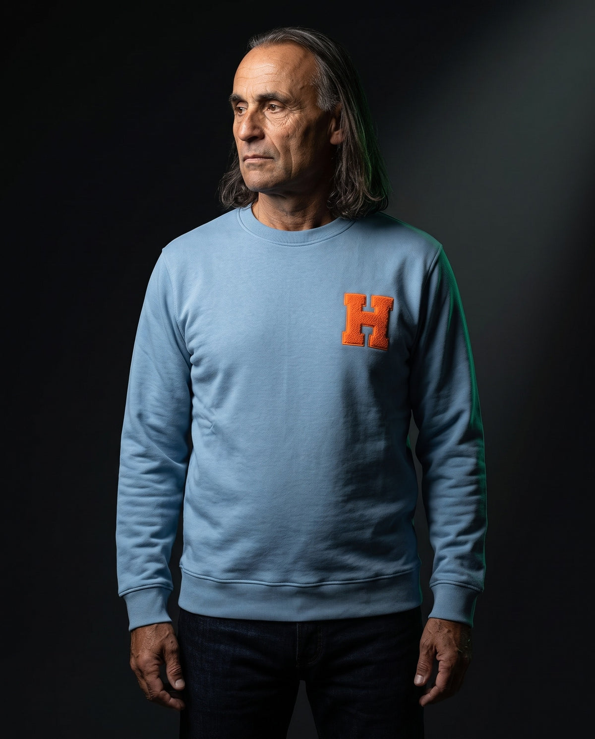 Herone Milano Pullover - Lettera in Blau