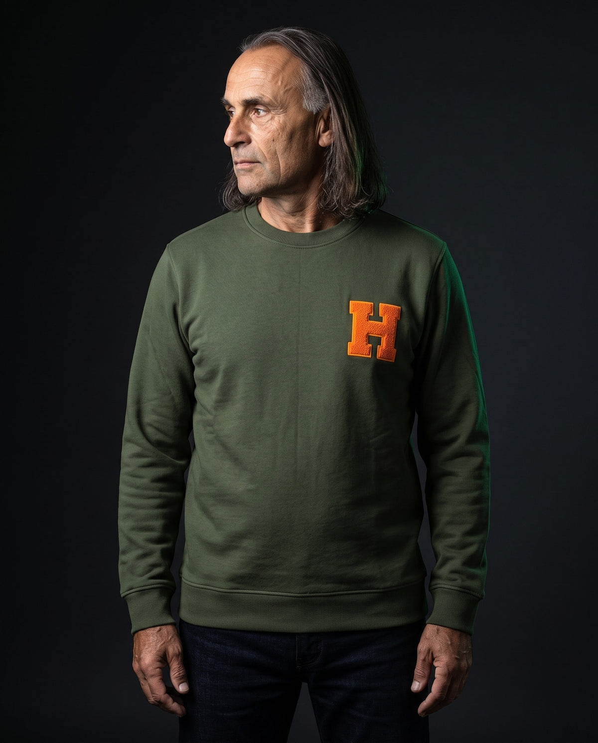 Herone Milano Pullover - Lettera in Grün