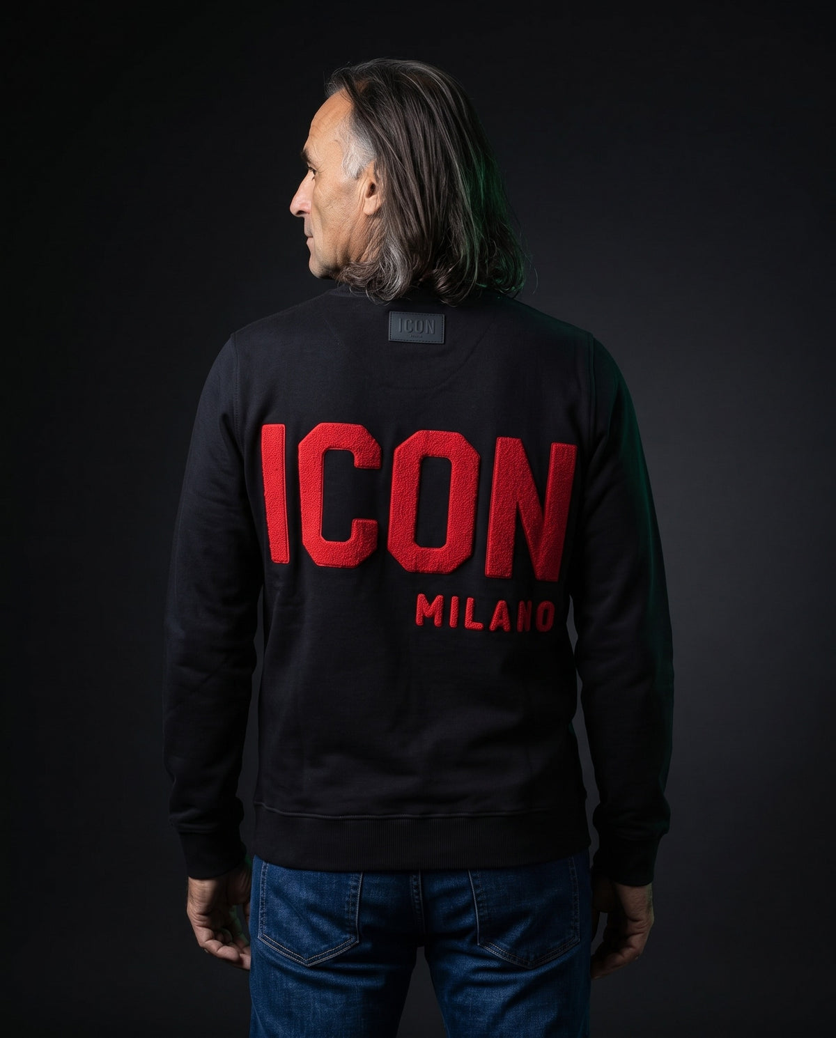 Icon Milano Pullover - Ciniglia in Schwarz