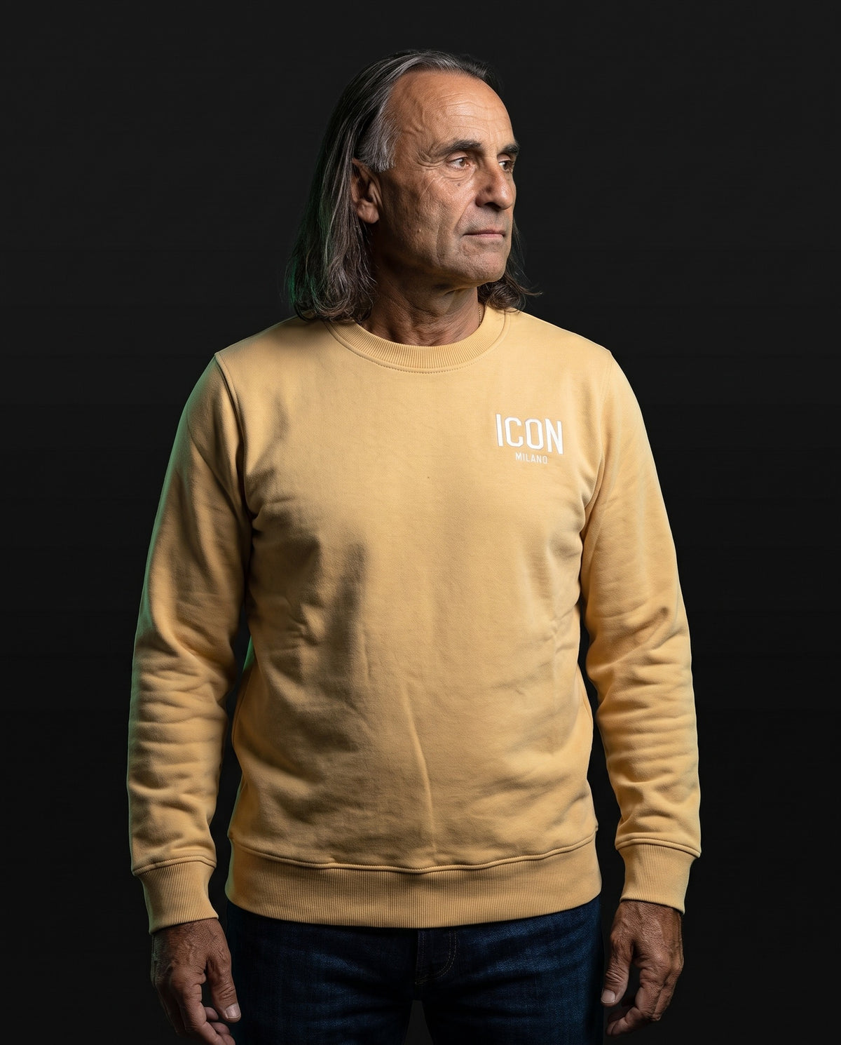 Icon Milano Pullover - Punto in Beige, Vorderseite