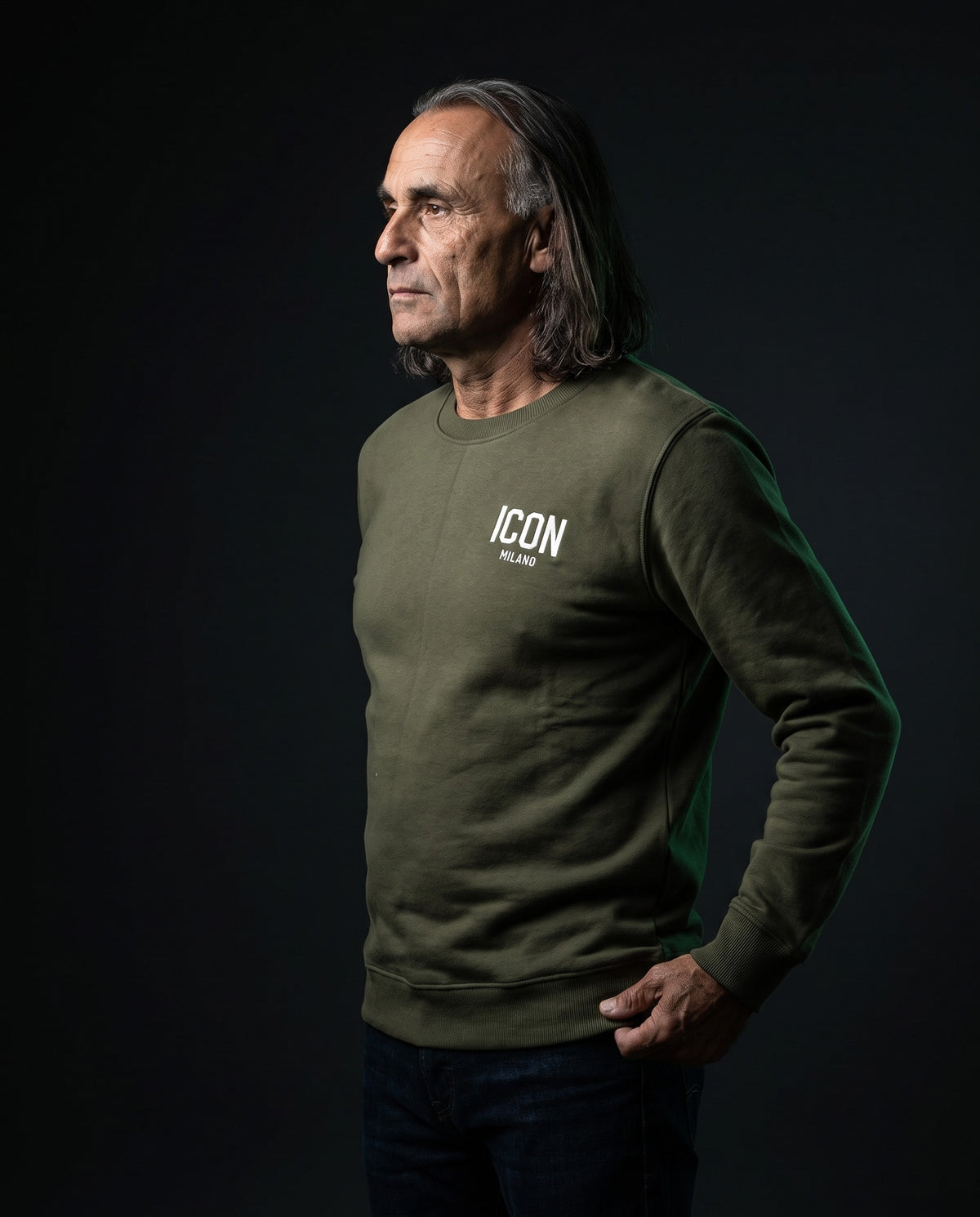 Icon Milano Pullover - Punto in Grün, Vorderseite