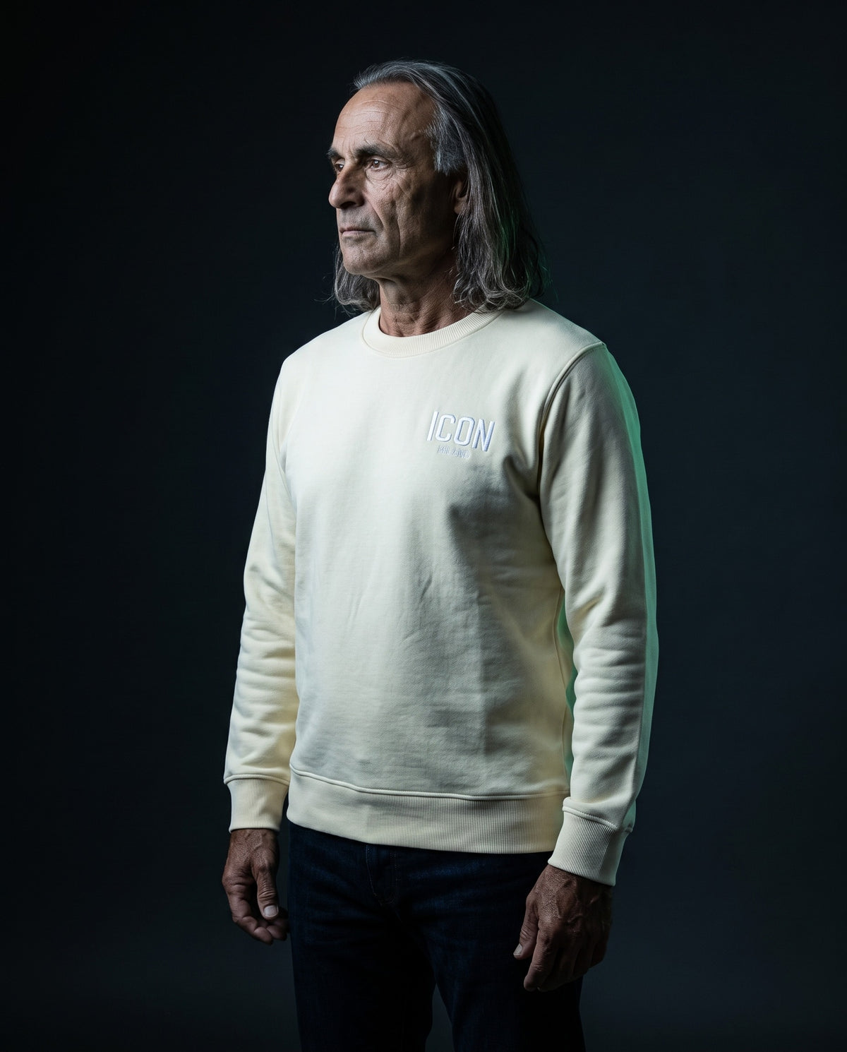 Icon Milano Pullover - Punto in Weiß, Vorderseite