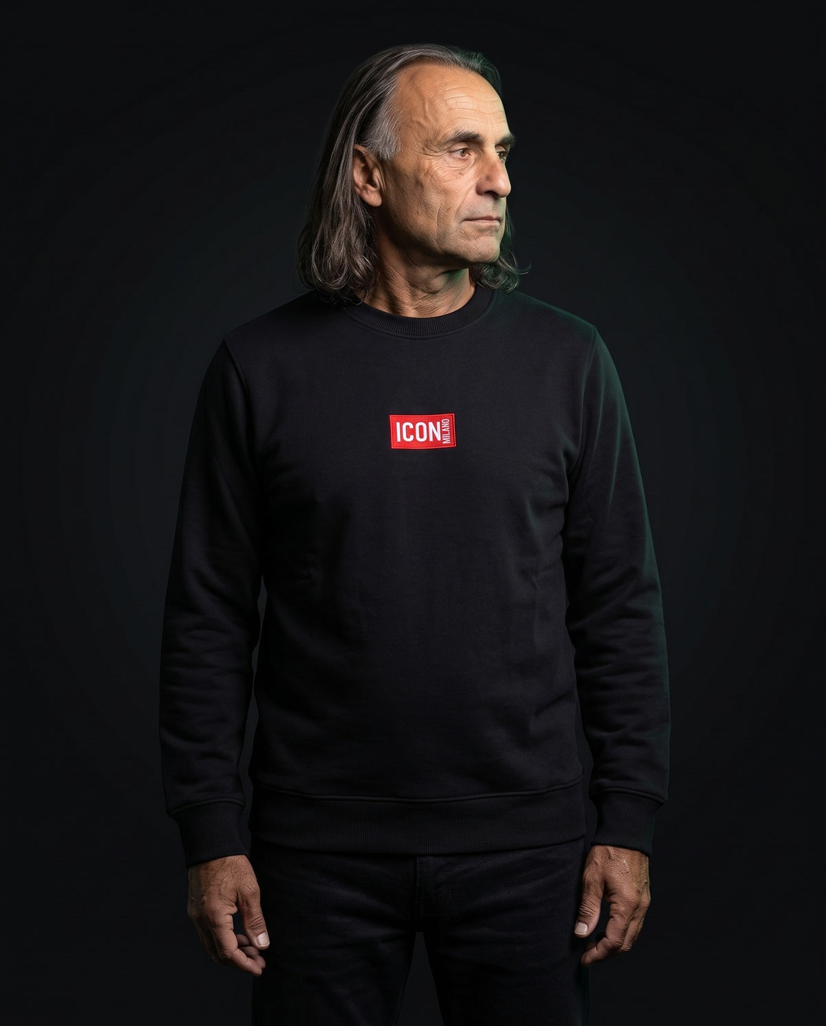 Icon Milano Pullover - Rosso in Schwarz