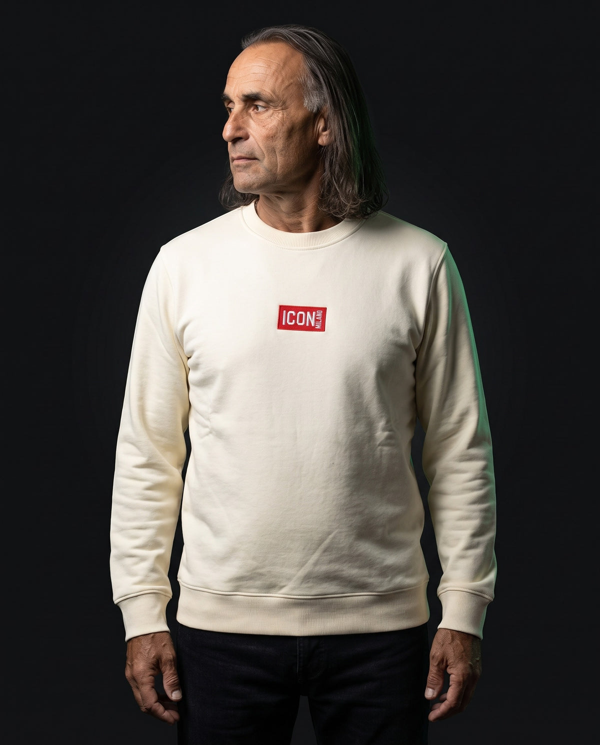 Icon Milano Pullover - Rosso in Weiß