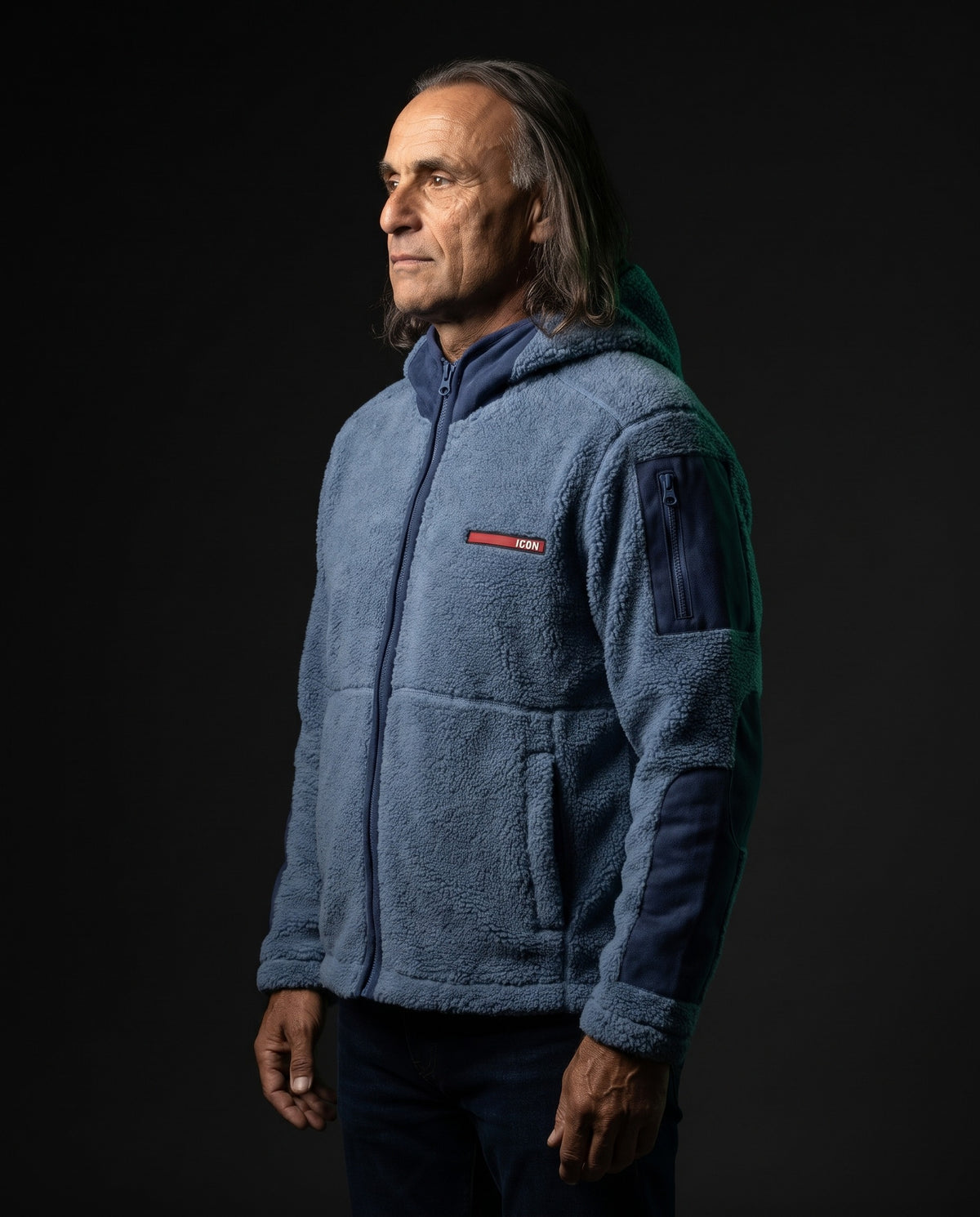 Icon Milano Jacke - Colonna in Blau, Vorderseite