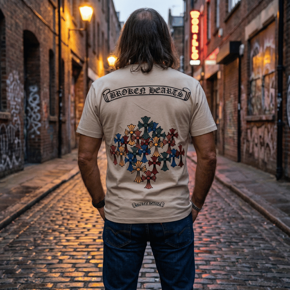 T-Shirt - Broken Hearts Crosses