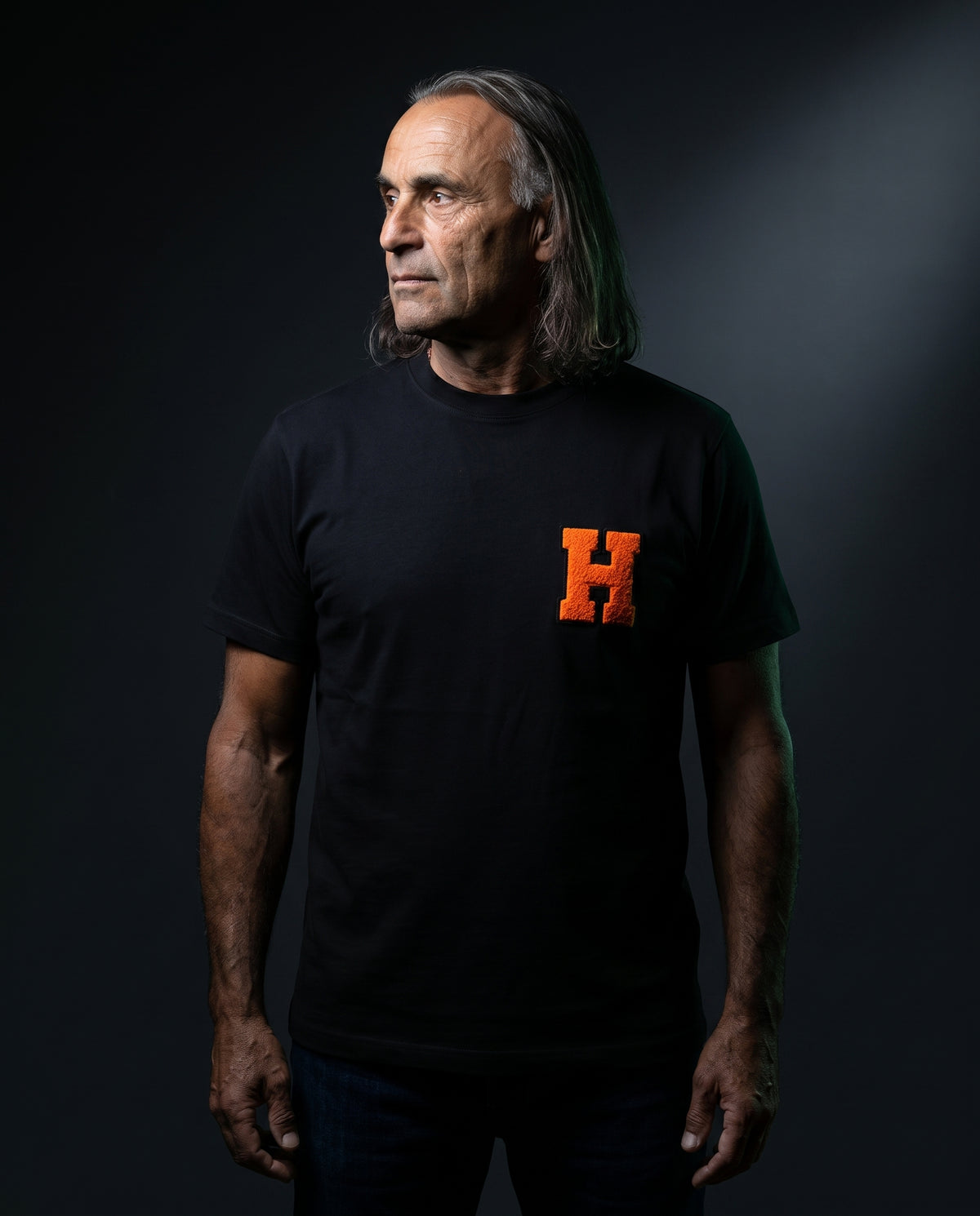 T-Shirt Chenille H Schwarz
