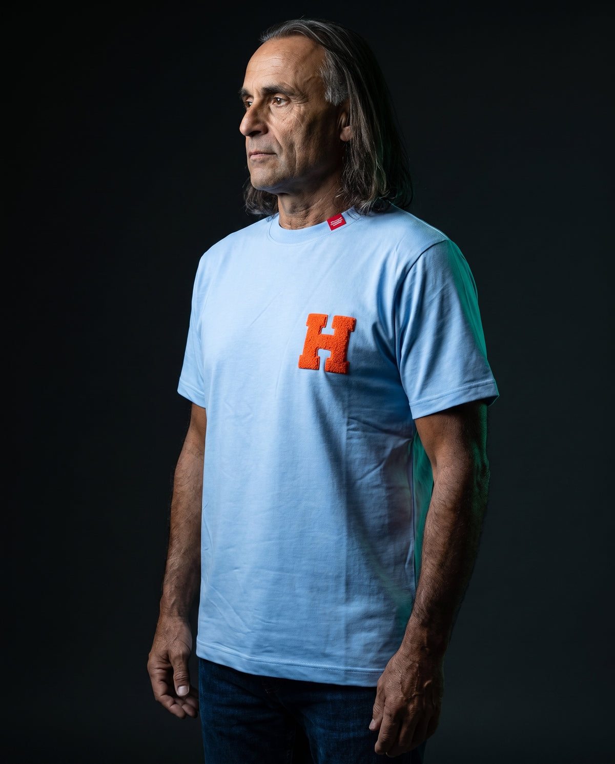 T-Shirt Chenille H Hellblau