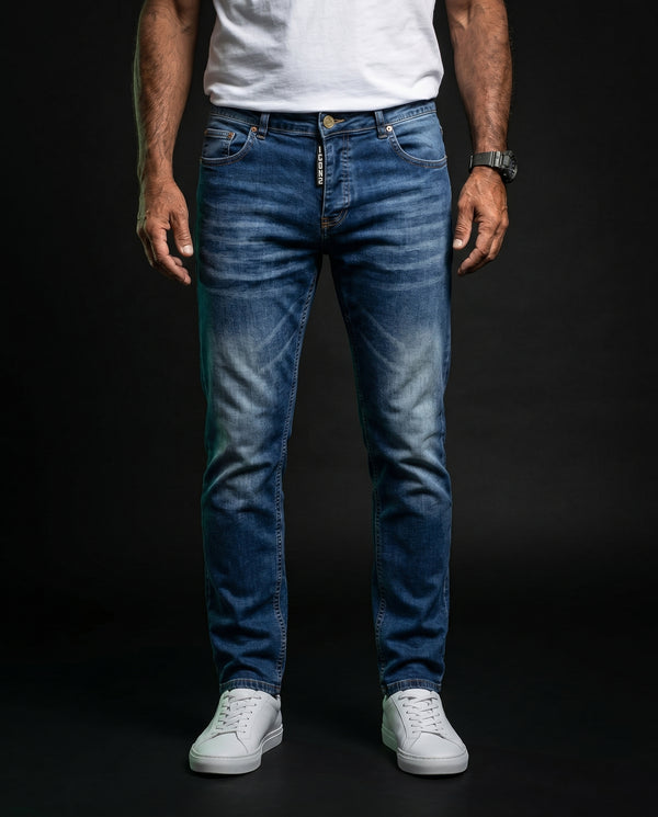 Icon 2 Jeans Onda Blau – Slim Denim, Frontansicht